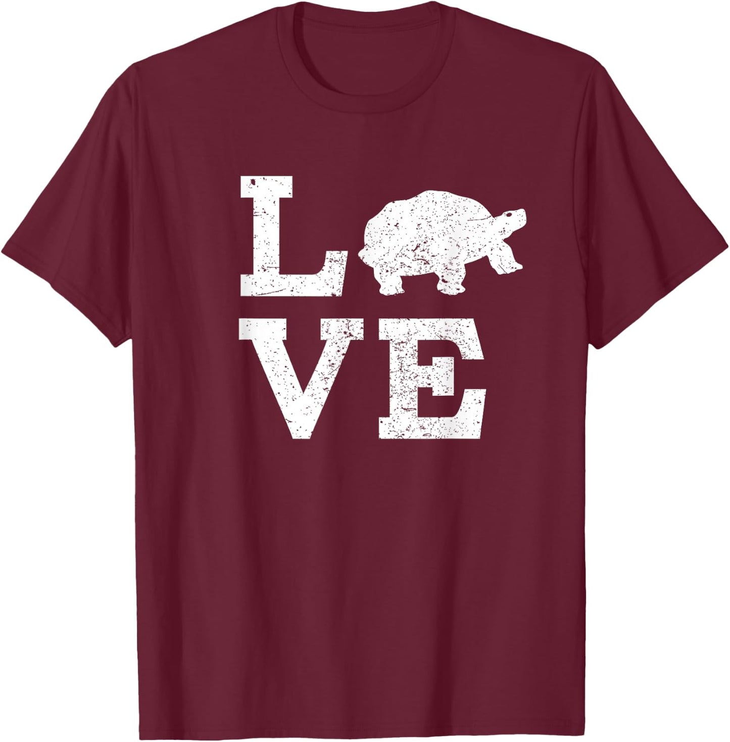 I Love Turtles Tortoises Funny T-Shirt - T-Shirt | Maroon