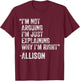 Allison Quote Funny Birthday Custom Name Idea Engineer T-Shirt - T-Shirt | Maroon