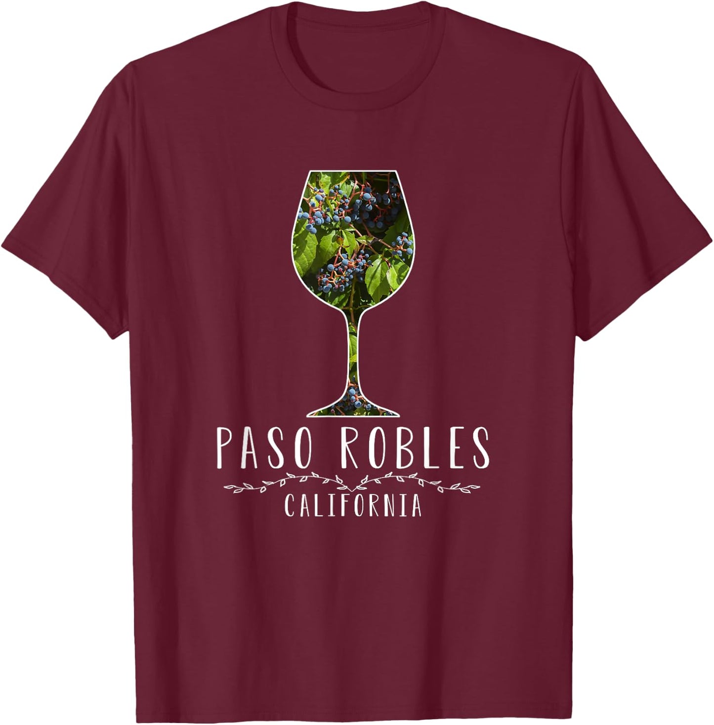 Paso Robles California Wine Country Vacation Shirt T-Shirt - T-Shirt | Maroon