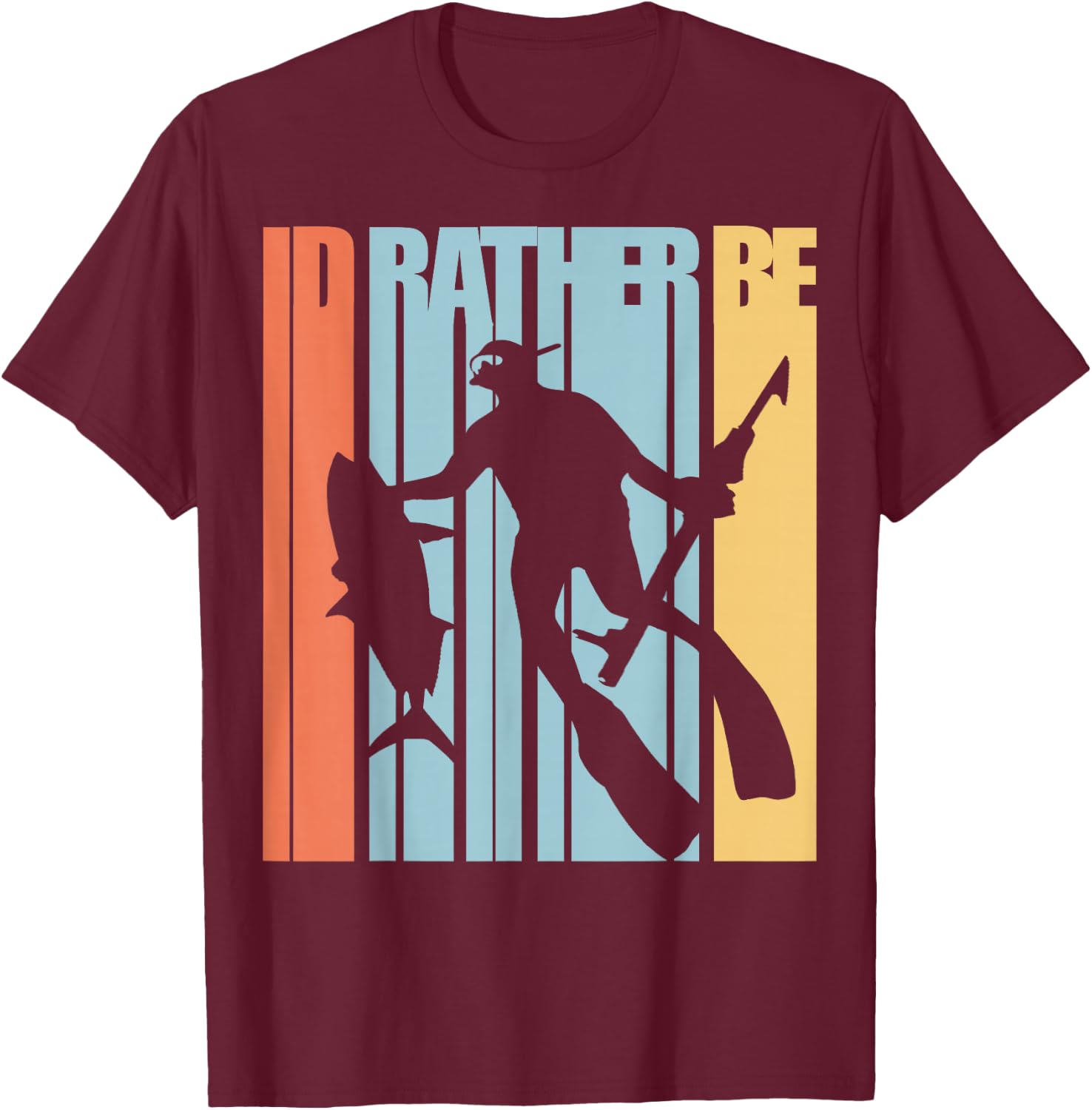 Spearfishing T Shirt Freediving Free Diving T-Shirt - T-Shirt | Maroon