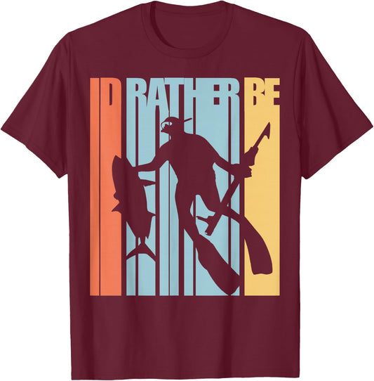 Spearfishing T Shirt Freediving Free Diving T-Shirt - T-Shirt | Maroon