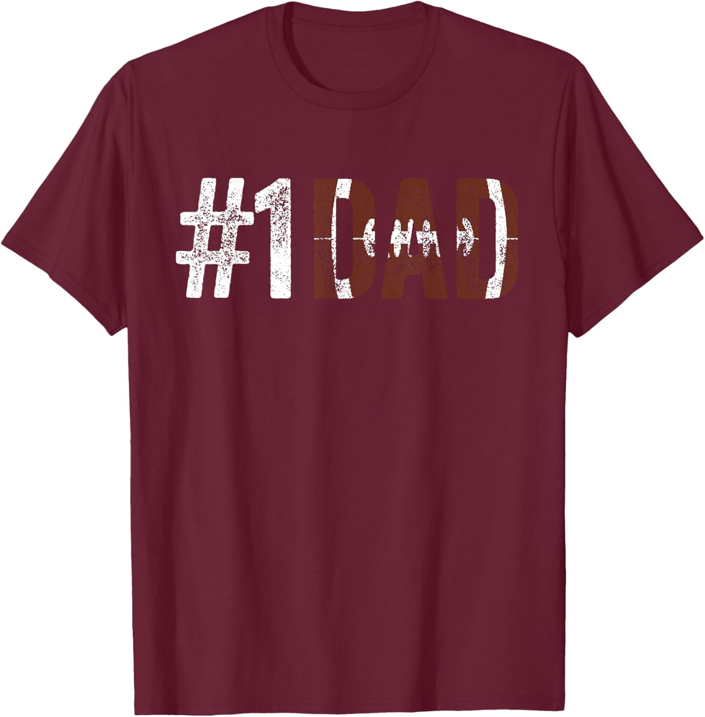 Number One Football Dad Joke with Sayings Fathers Day Funny T-Shirt - T-Shirt | Maroon