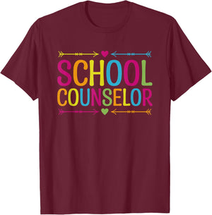 School Counselor T-Shirt - T-Shirt | Maroon