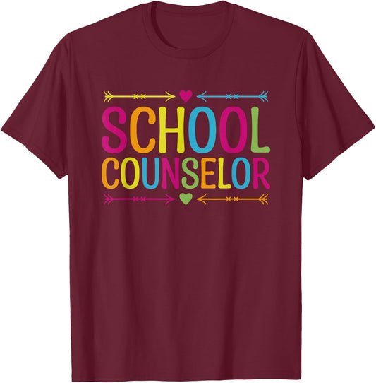 School Counselor T-Shirt - T-Shirt | Maroon
