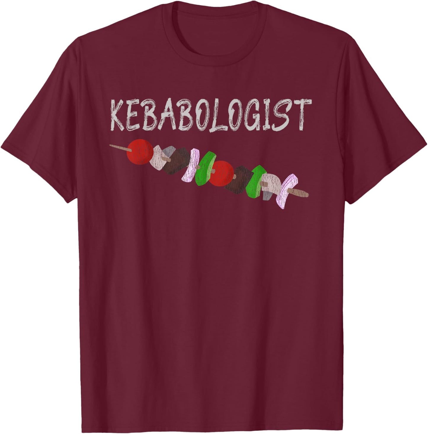 Summer Grilling Shish Kebab Funny Kebabologist T-Shirt - T-Shirt | Maroon