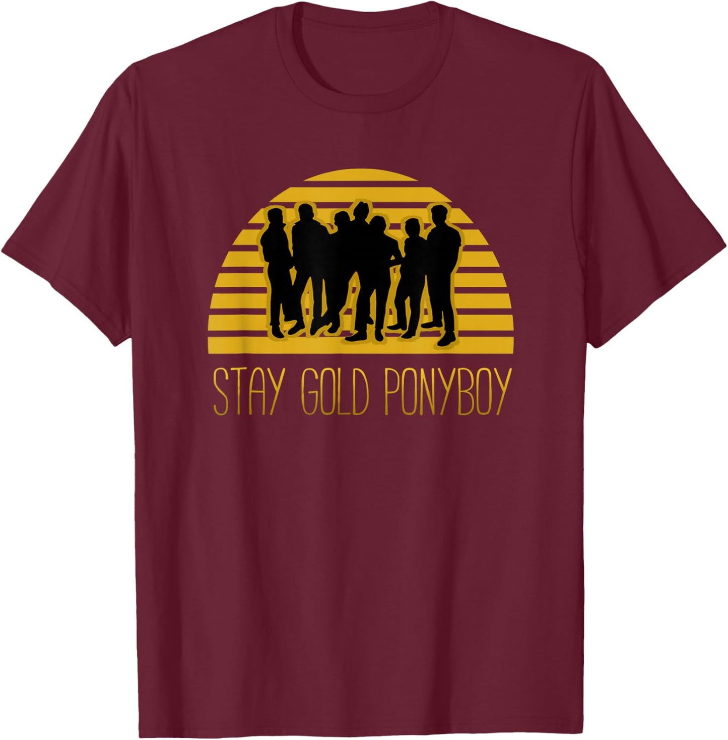 Stay Gold Ponyboy T-Shirt - T-Shirt | Maroon