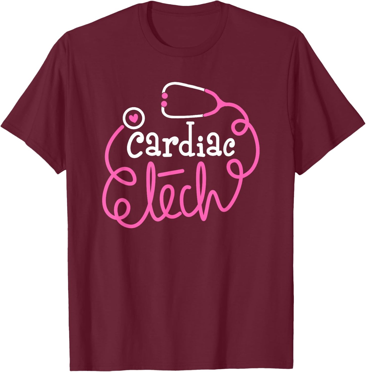 Cardiac Tech Cardiovascular technologists Cardiac technician T-Shirt - T-Shirt | Maroon