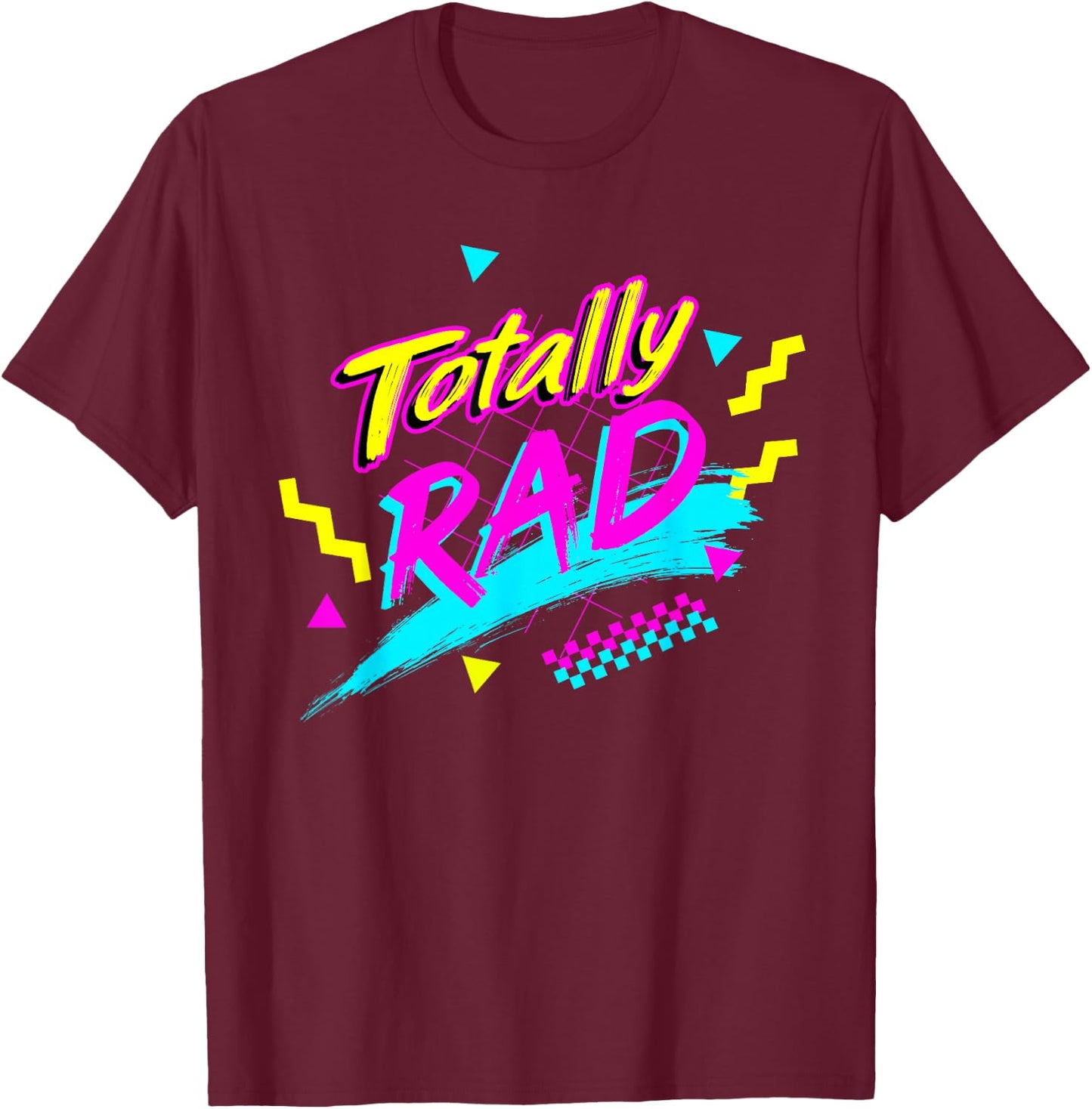 Totally Wheel Back to the 80s Throwback Classic Retro T-Shirt - T-Shirt | Maroon