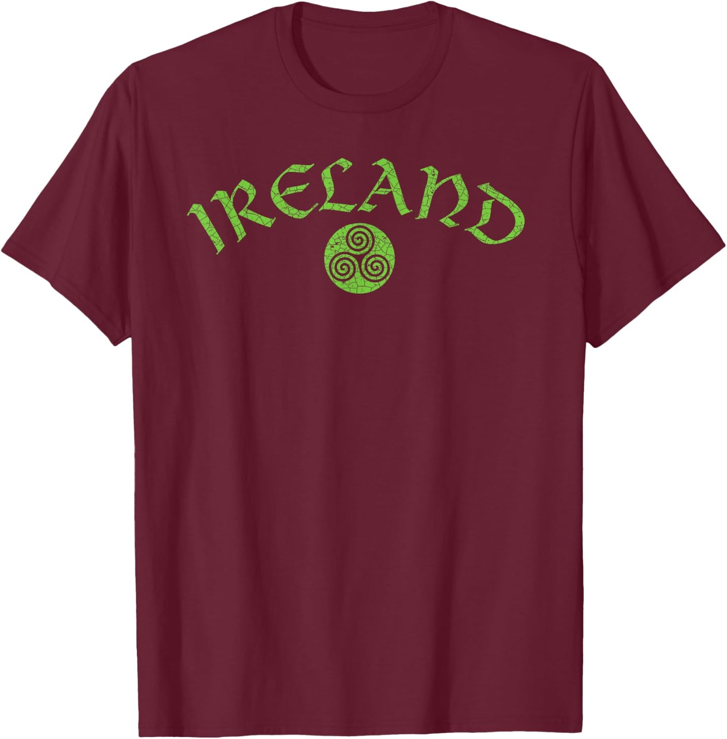 Vintage Ireland Triskele T-Shirt - T-Shirt | Maroon