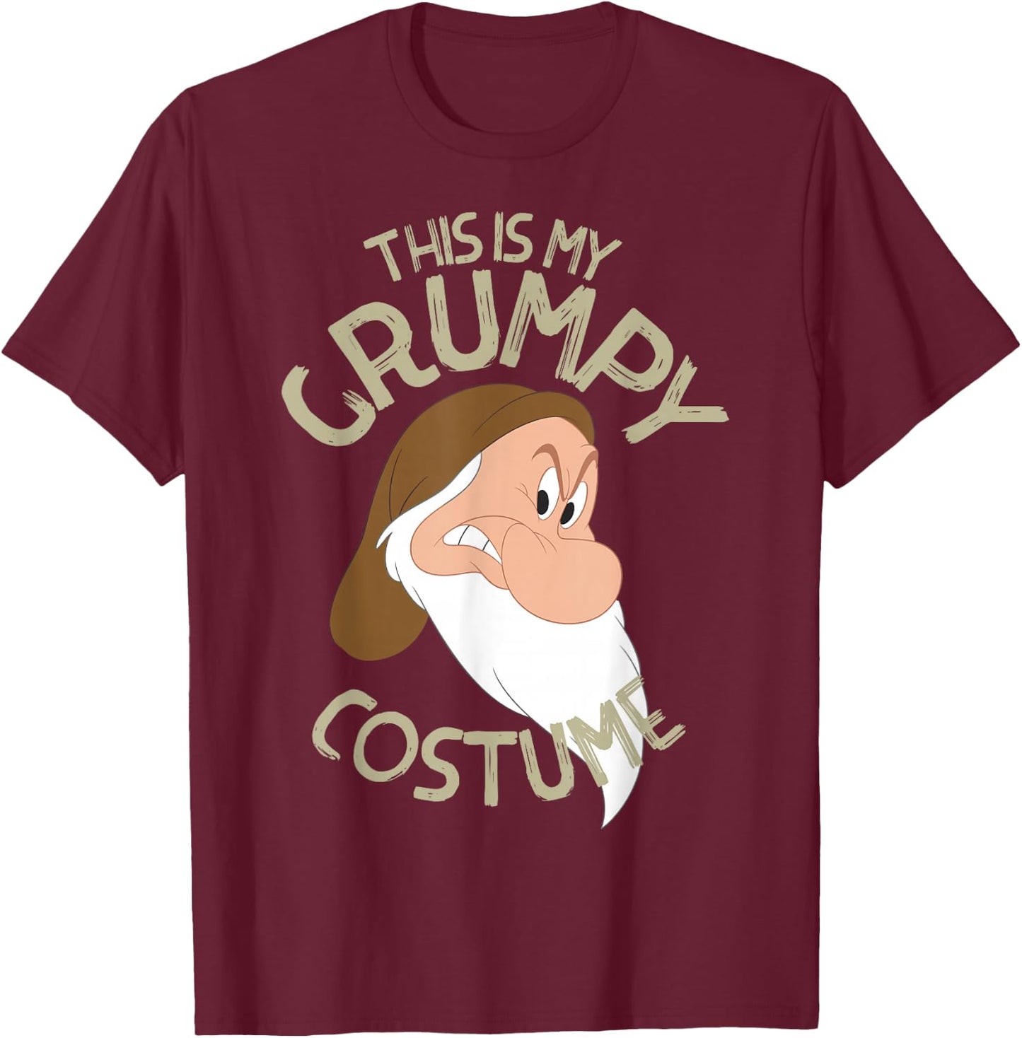 Disney Snow White This is My Grumpy Costume Halloween Small T-Shirt - T-Shirt | Maroon