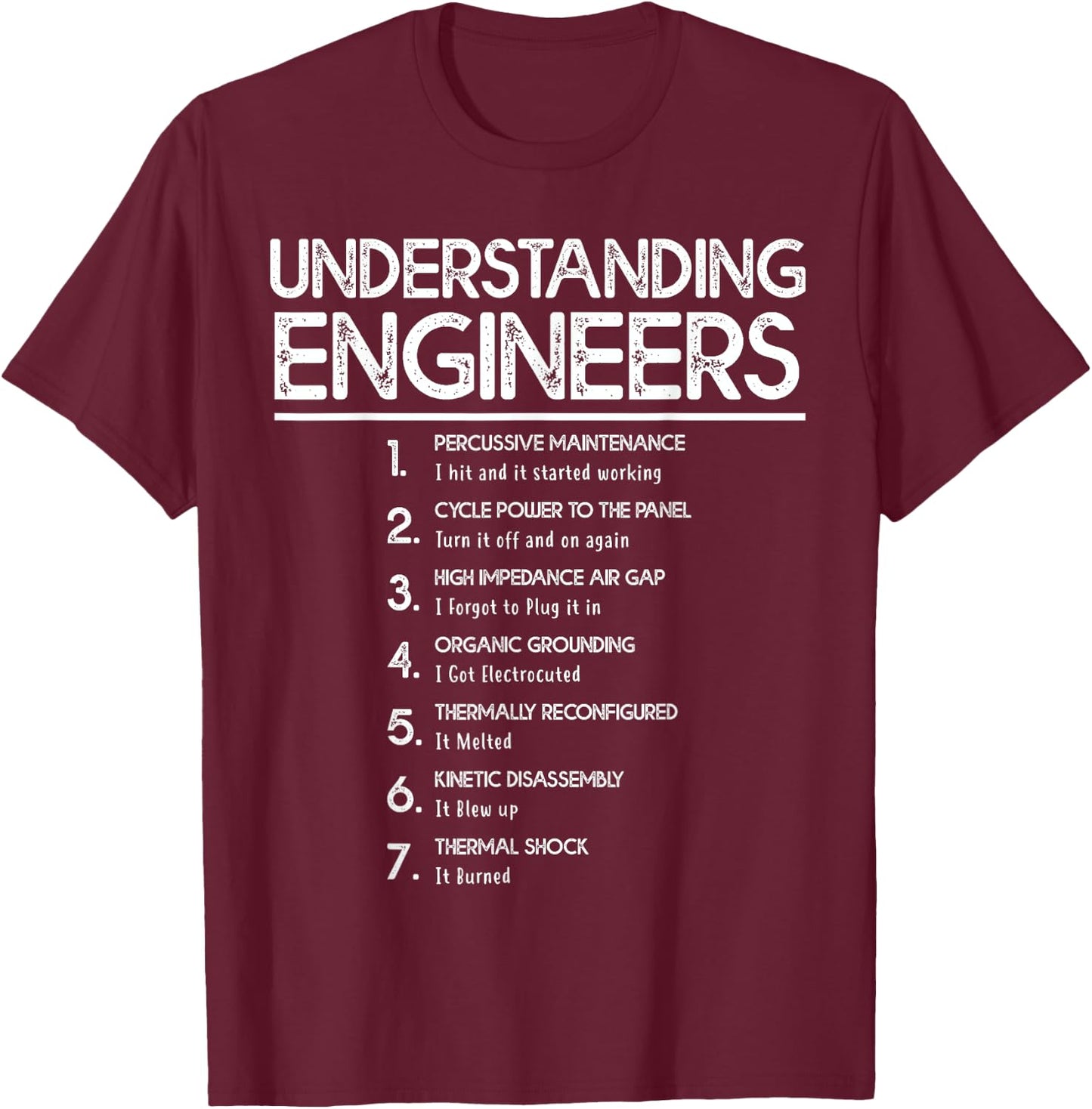 Engineering Humor Funny Understanding Engineers T-Shirt - T-Shirt | Maroon