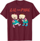 Rugrats Lil And Phil Laughing Poster T-Shirt - T-Shirt | Maroon