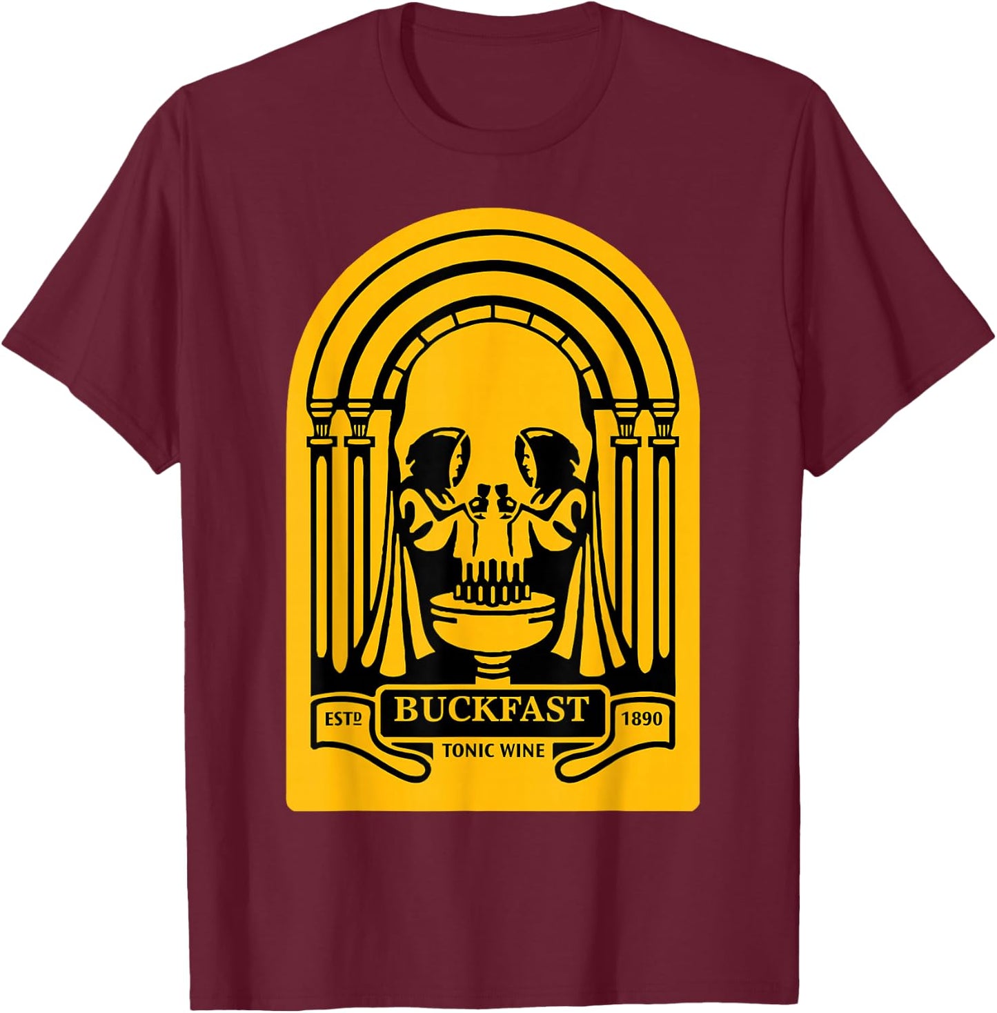 Buckfast Tonic Wine T-Shirt - T-Shirt | Maroon