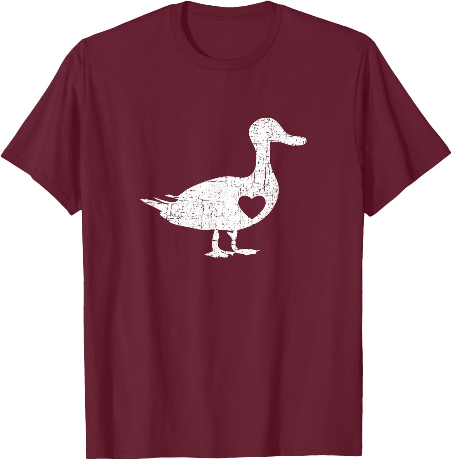 I Love Ducks Farmer White Fowl Duck Lover Girl T-Shirt - T-Shirt | Maroon