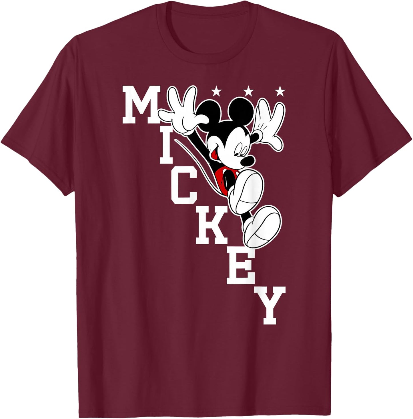 Disney - Mickey Mouse Captain T-Shirt - T-Shirt | Maroon