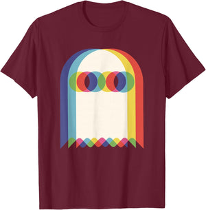 Threadrock Vaporwave Psychedelic Ghost Retro Halloween Techno EDM - Black, Small T-Shirt - T-Shirt | Maroon