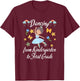 Dancing to First Grade 2026 Ballerina Kindergarten Graduate T-Shirt - T-Shirt | Maroon