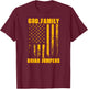 Somerset Briar Jumpers God. Family. Vintage USA Flag T-Shirt - T-Shirt | Maroon
