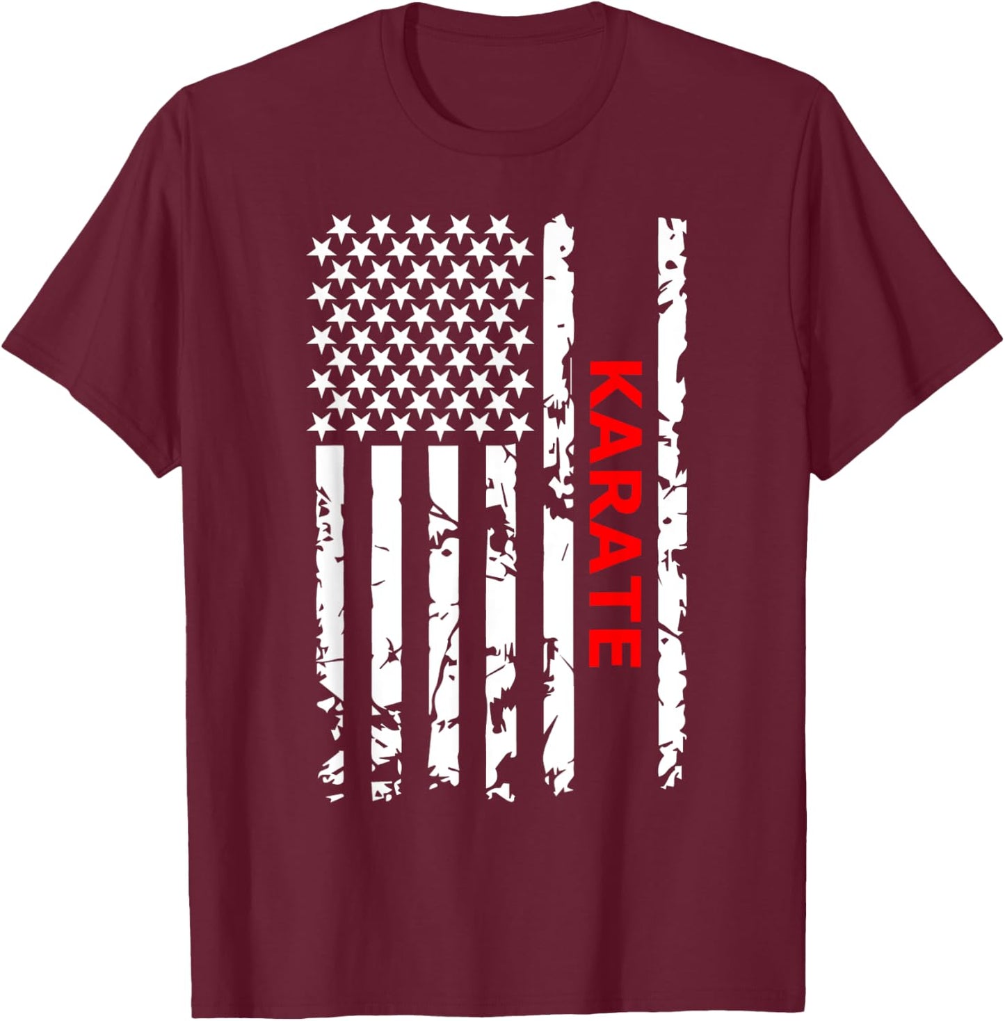 American Karate, Karate Martial Arts T-Shirt - T-Shirt | Maroon