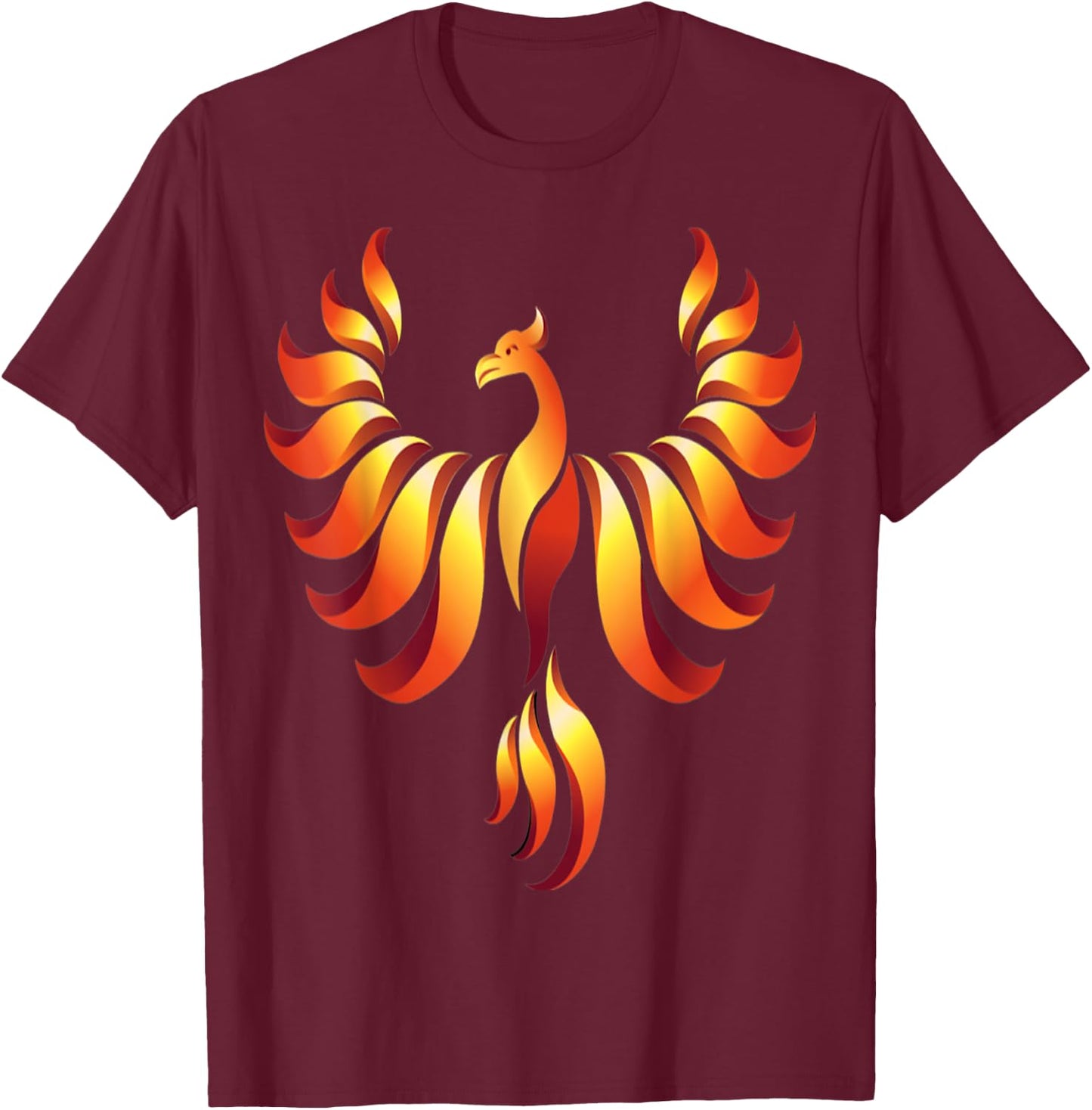 Rising Phoenix Rise from the Ashes Rebirth Symbol T-Shirt - T-Shirt | Maroon