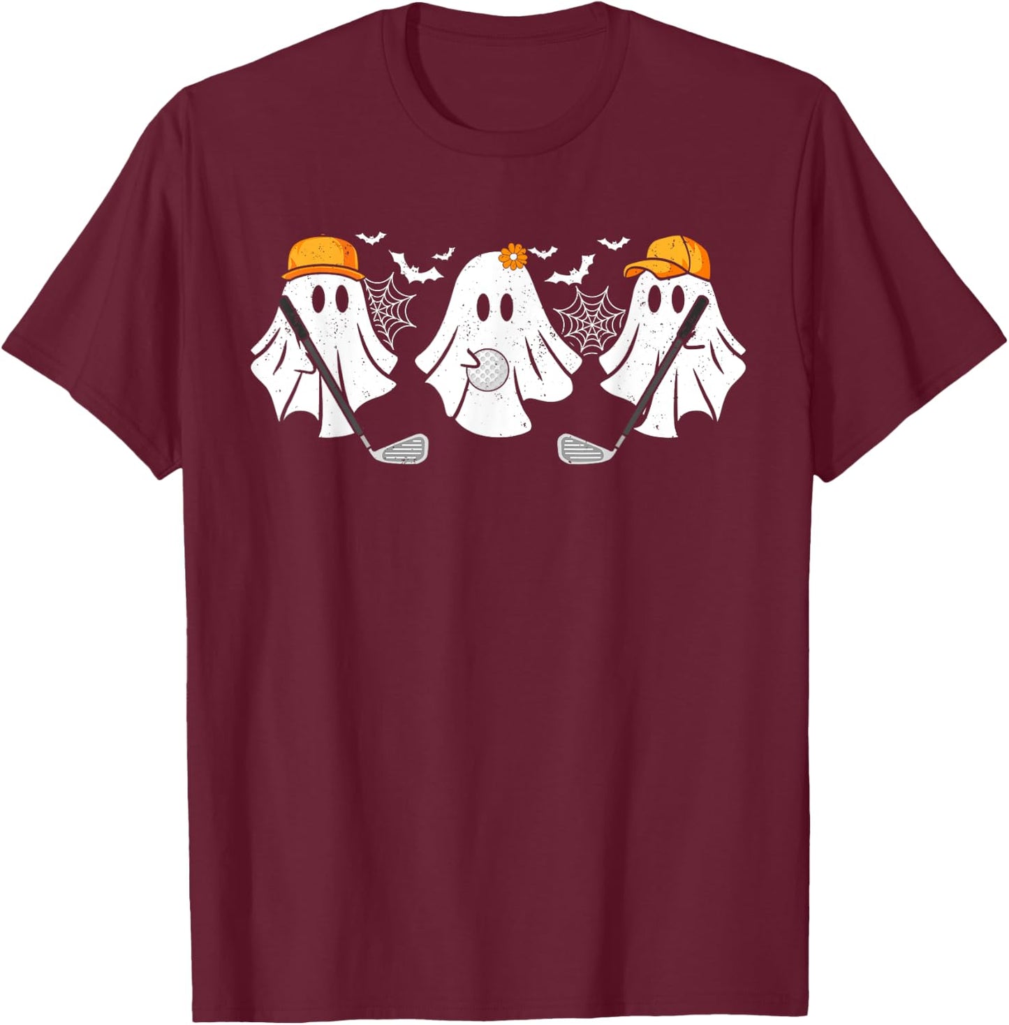 Ghost Golf Ball Player Funny Halloween Costume Women T-Shirt - T-Shirt | Maroon