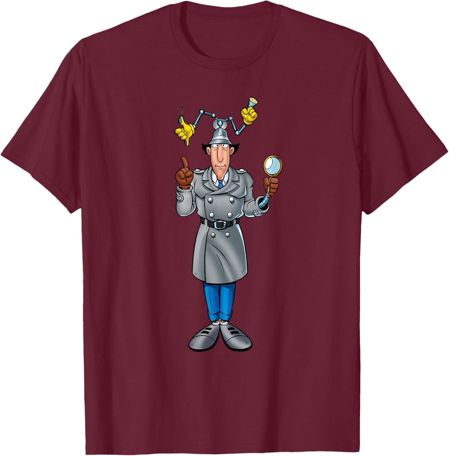 Inspector Gadget - Adult T Shirt - Classic 03 T-Shirt - T-Shirt | Maroon