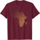 Melanin Shades Africa Map - Africa DNA Fingerprint T-Shirt - T-Shirt | Maroon