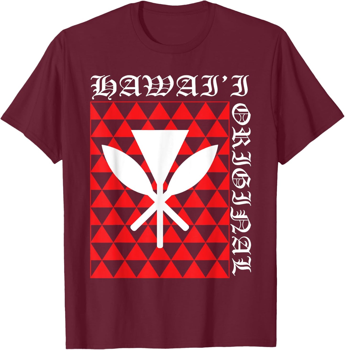 Hawaiian Islands Hawaiian Kanaka Maoli Pride T-Shirt - T-Shirt | Maroon