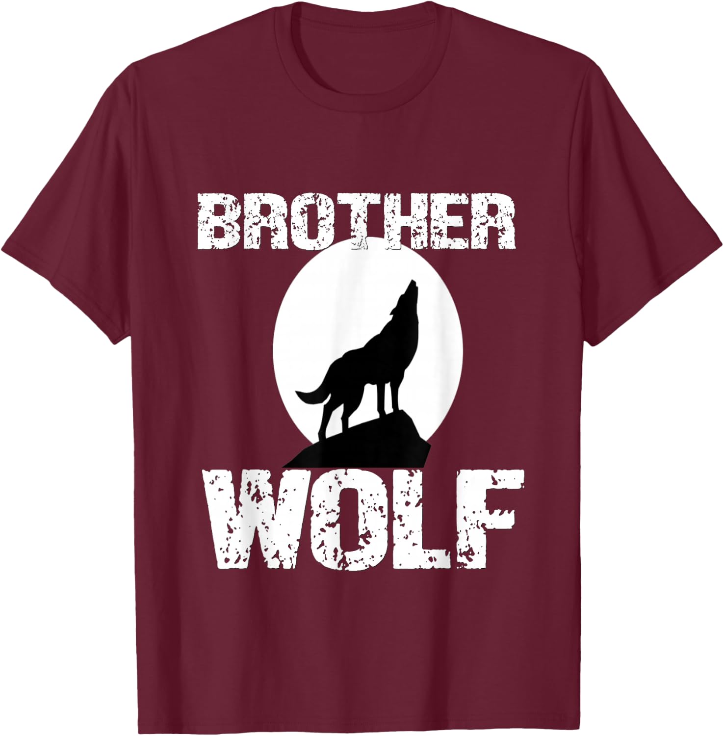 Boys Wolf Shirt Matching Family Tribe Wolves Son Brother T-Shirt - T-Shirt | Maroon