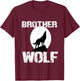 Boys Wolf Shirt Matching Family Tribe Wolves Son Brother T-Shirt - T-Shirt | Maroon