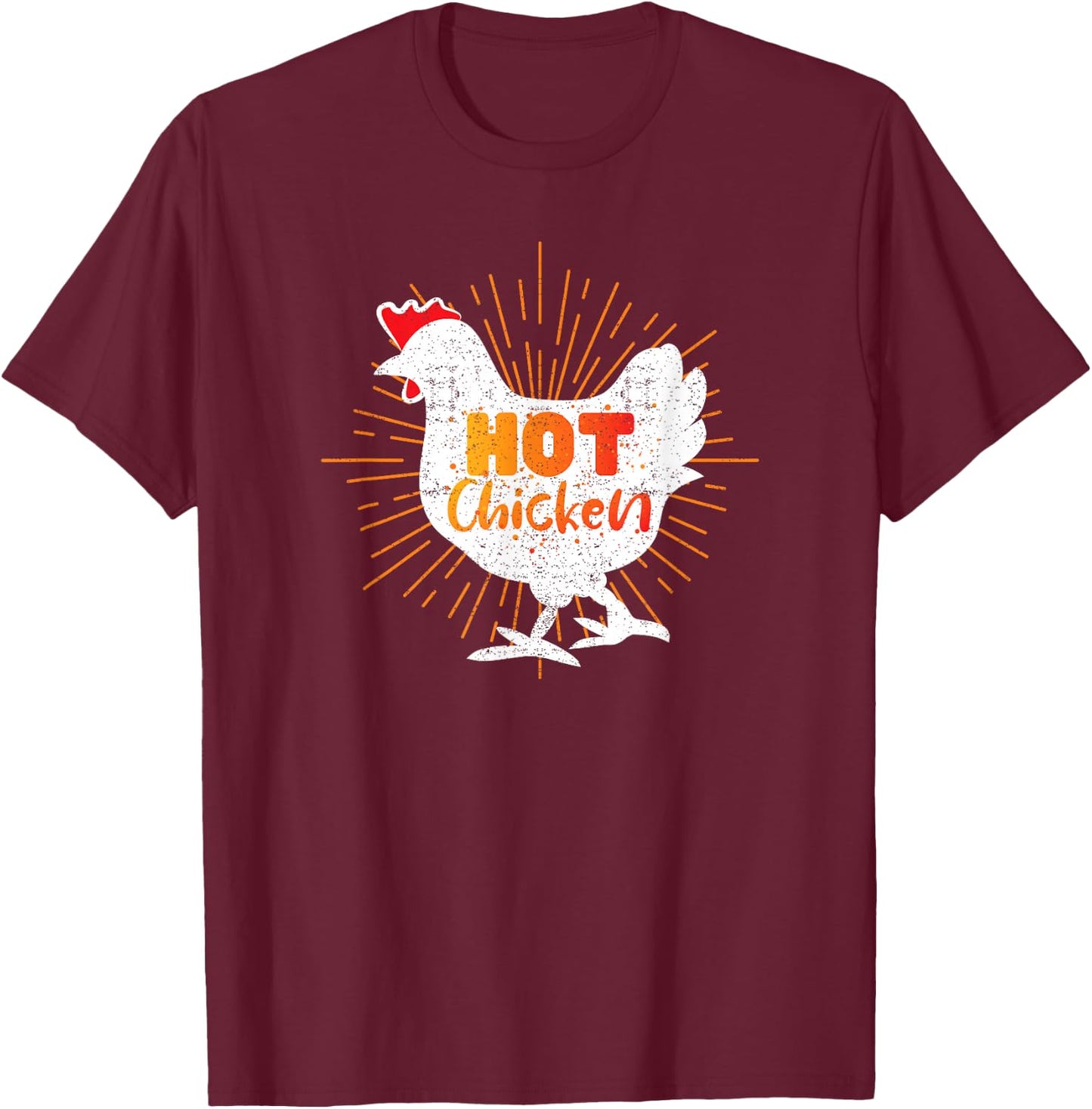 Fried Chicken Lover Design - Nashville Hot Chicken T-Shirt - T-Shirt | Maroon
