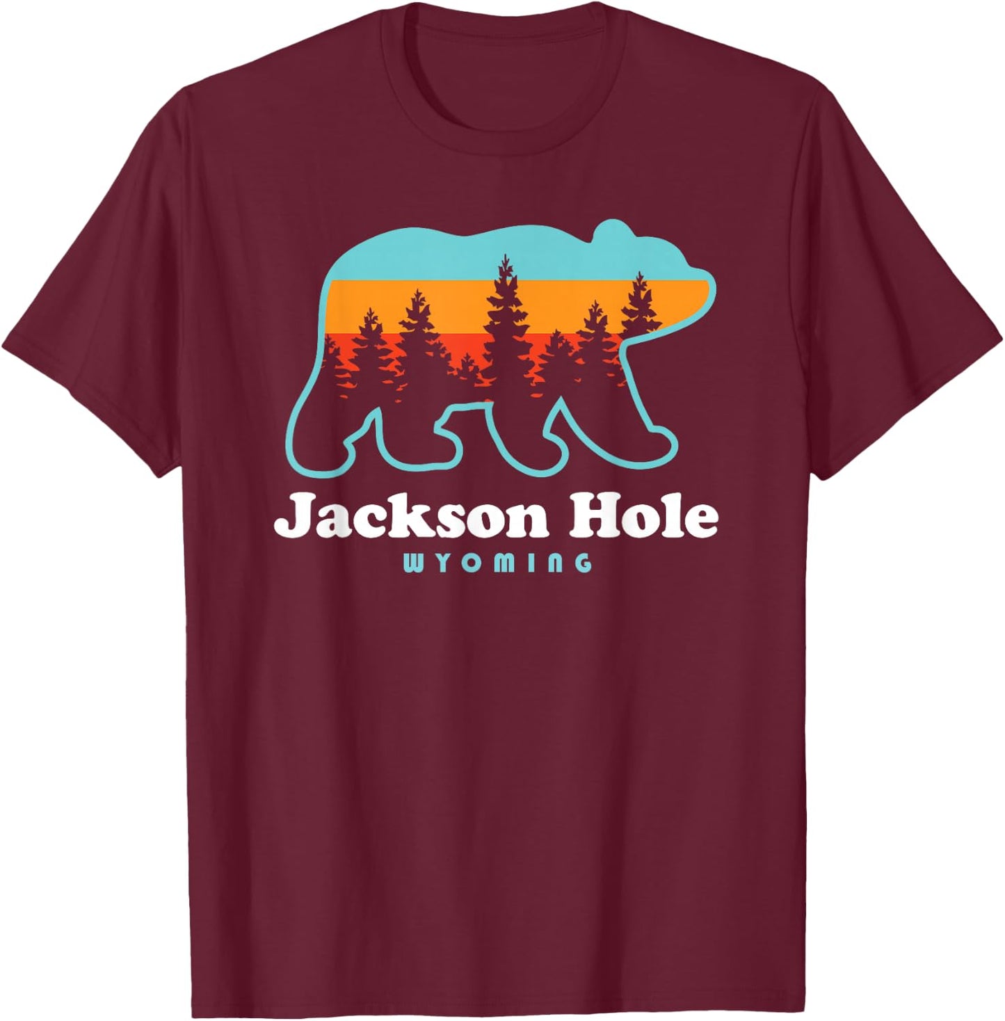 Jackson Hole Wyoming Shirt - Bear Mountains Jackson Hole T-Shirt - T-Shirt | Maroon