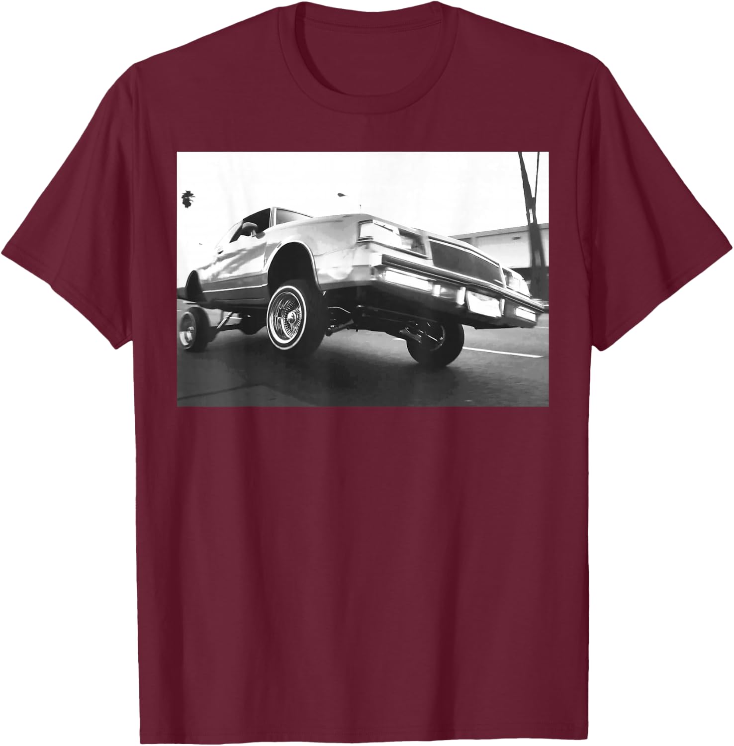 Lowrider 3 Wheeling three wheel motion T-Shirt - T-Shirt | Maroon