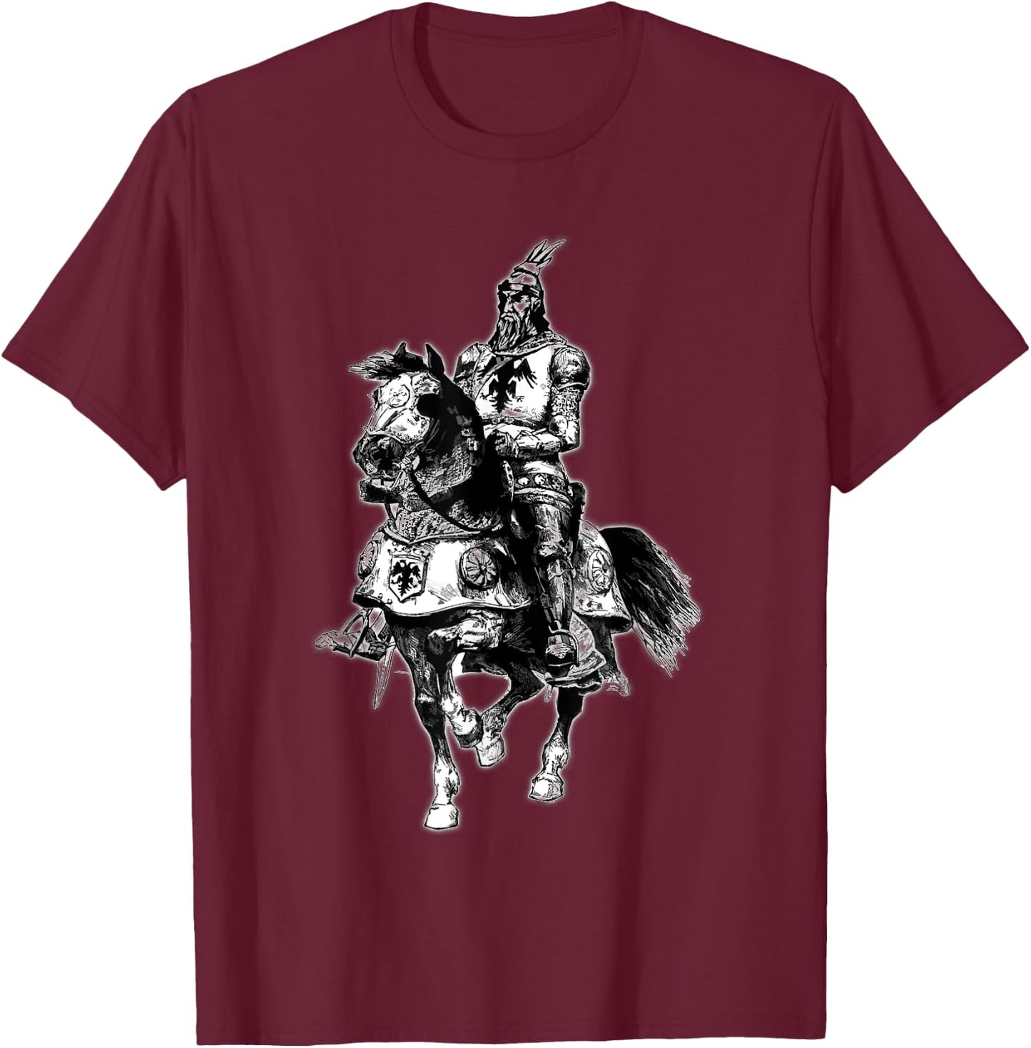 Albanian Albanian Eagle Grunge Skanderbeg T-Shirt - T-Shirt | Maroon