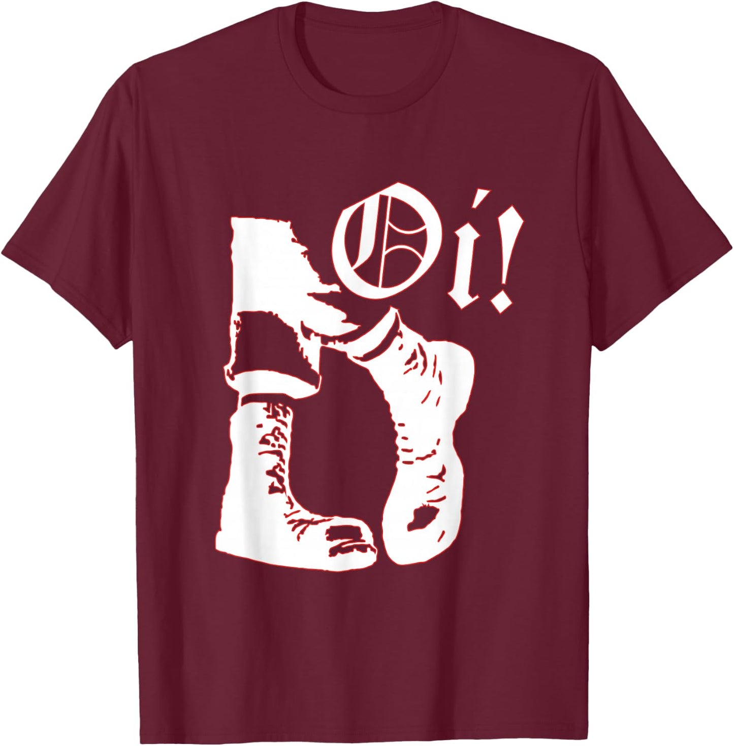 Oi Skinheads Music Skinhead Boots T-Shirt - T-Shirt | Maroon
