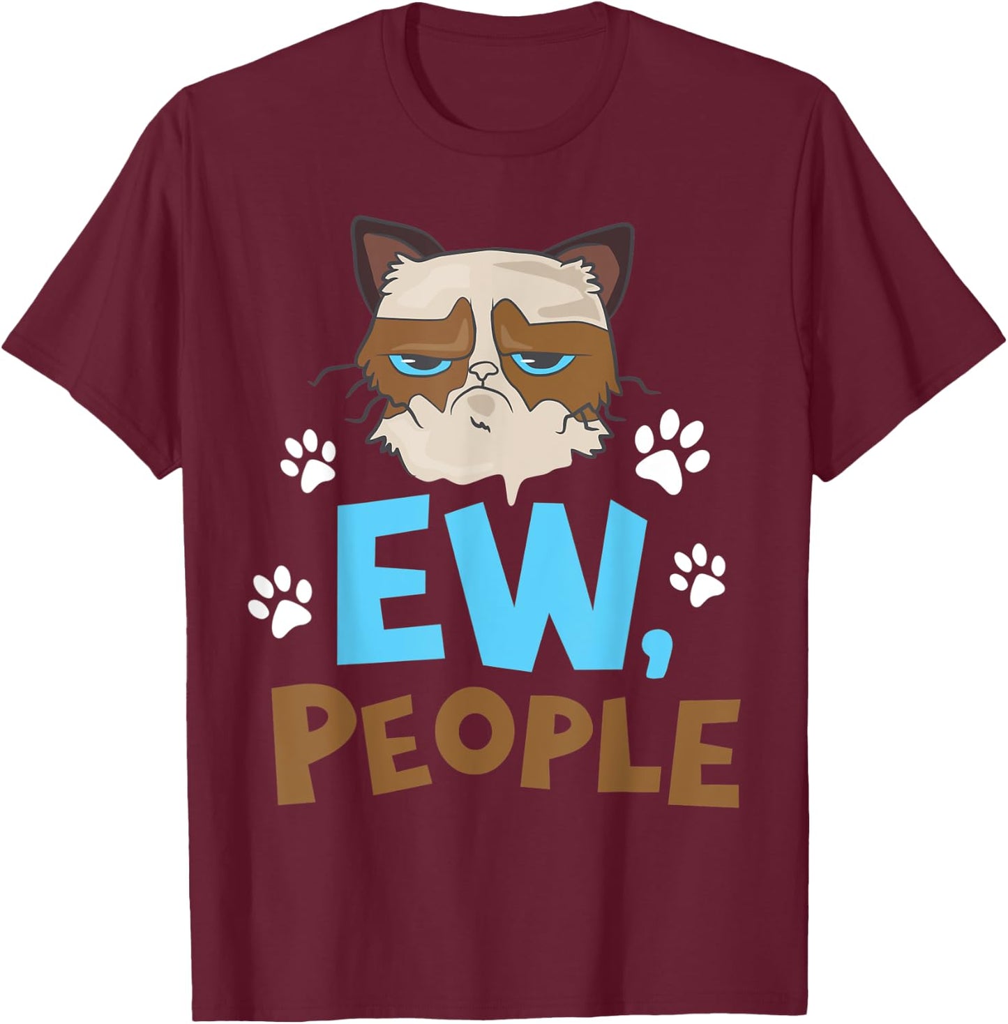 Ew People Cat T-Shirt - T-Shirt | Maroon