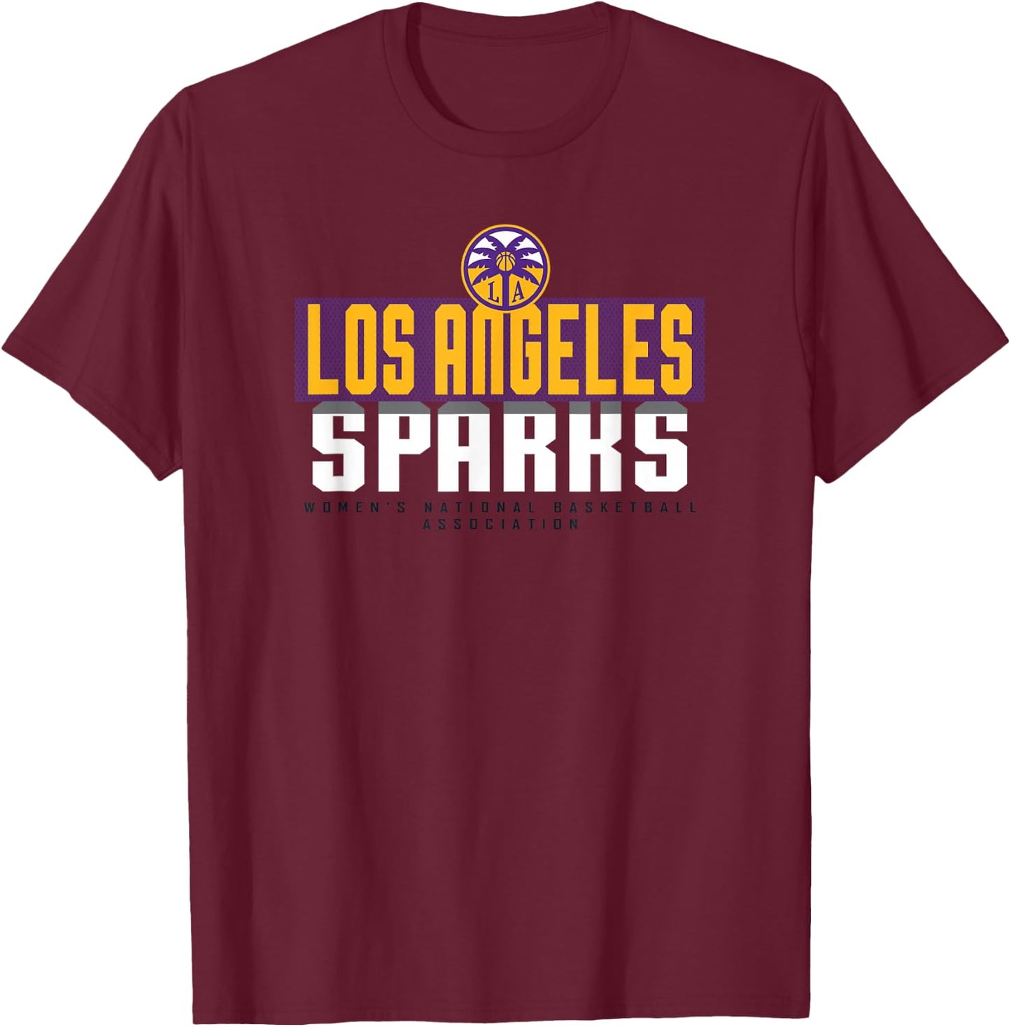 WNBA Los Angeles Sparks Sky Box T-Shirt - T-Shirt | Maroon