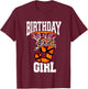 9th Birthday | Basketball For Girl | 9 Years Old T-Shirt - T-Shirt | Maroon