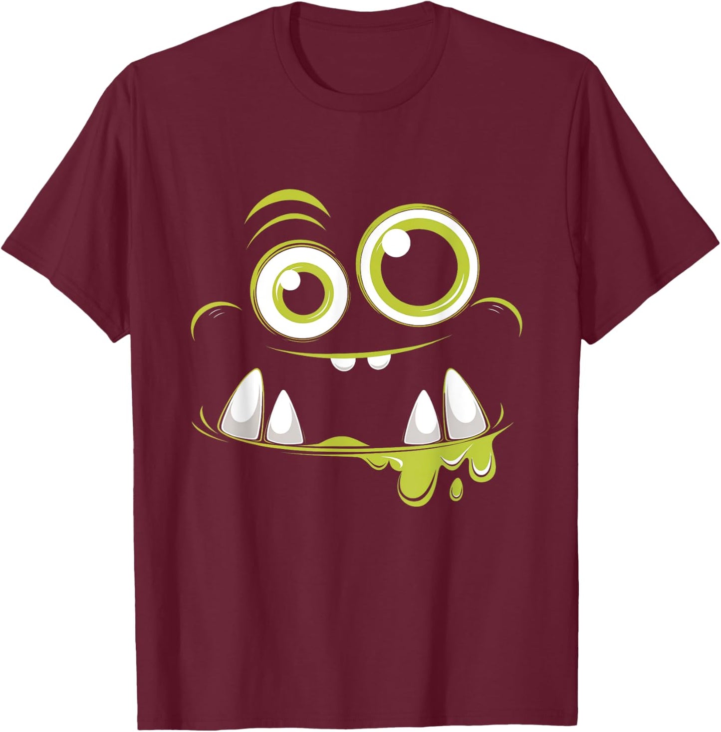 Cute Monster Face Halloween Costume Cute Monsters T-Shirt - T-Shirt | Maroon