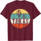 Texas Shirt US Country State Souvenir Retro T-Shirt - T-Shirt | Maroon