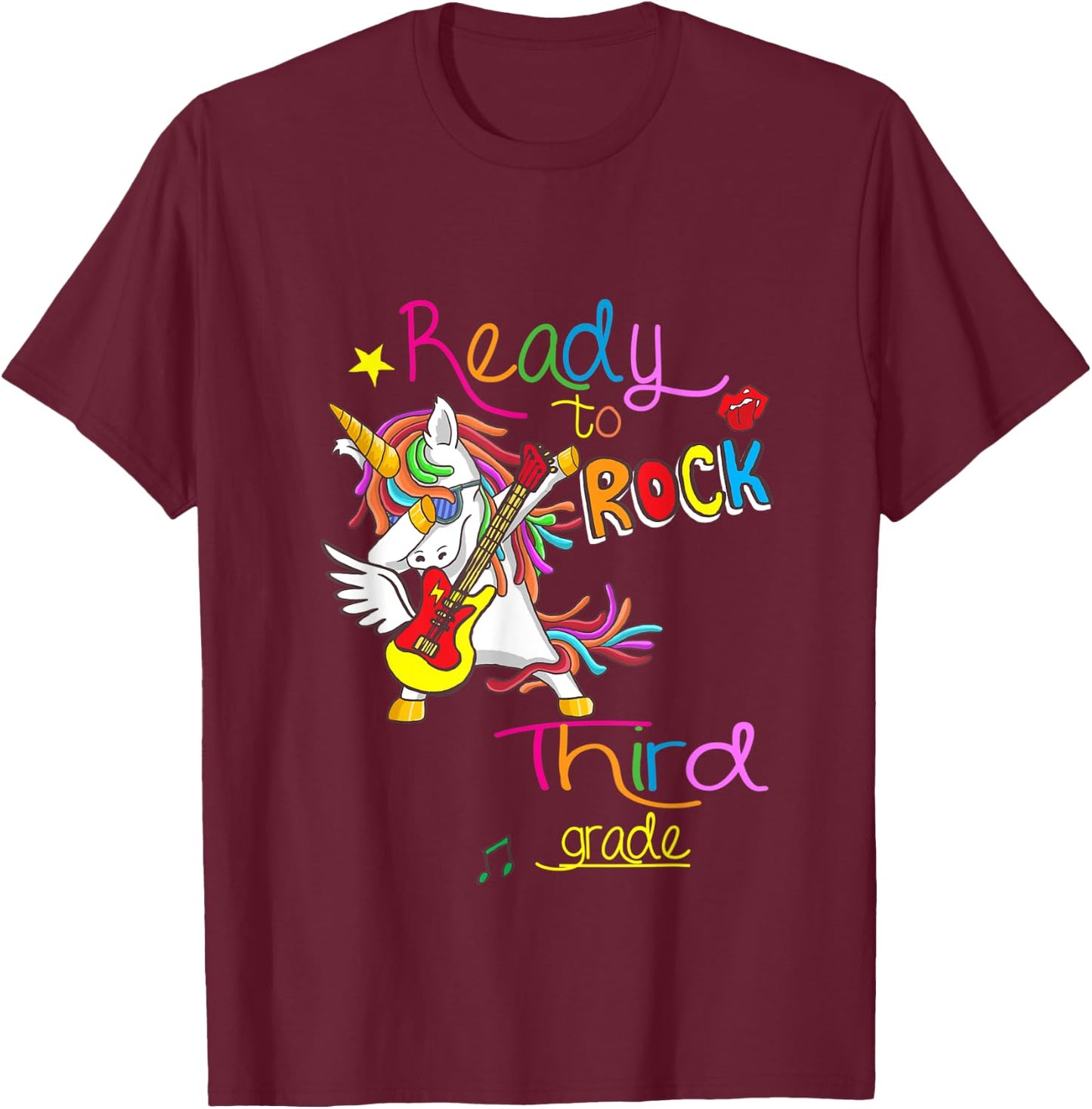 Ready to rock third grade Back to school T-Shirt - T-Shirt | Maroon