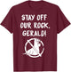 Disney Pixar Finding Dory Gerald Stay Off Our Rock T-Shirt - T-Shirt | Maroon