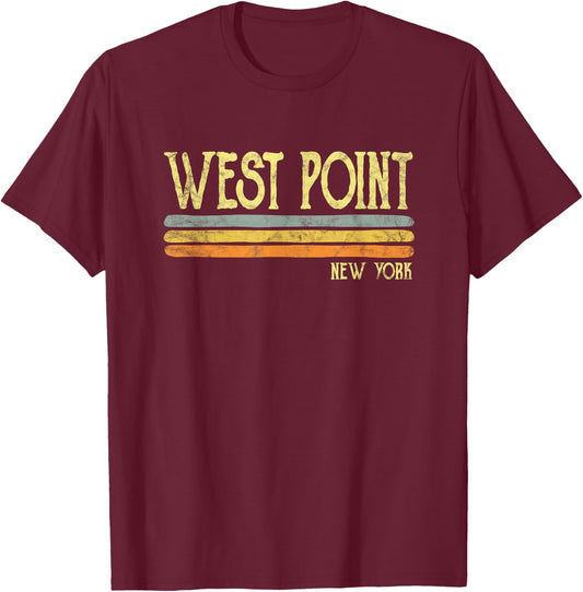 Vintage West Point New York Ny Love Gift Souvenir T-Shirt - T-Shirt | Maroon