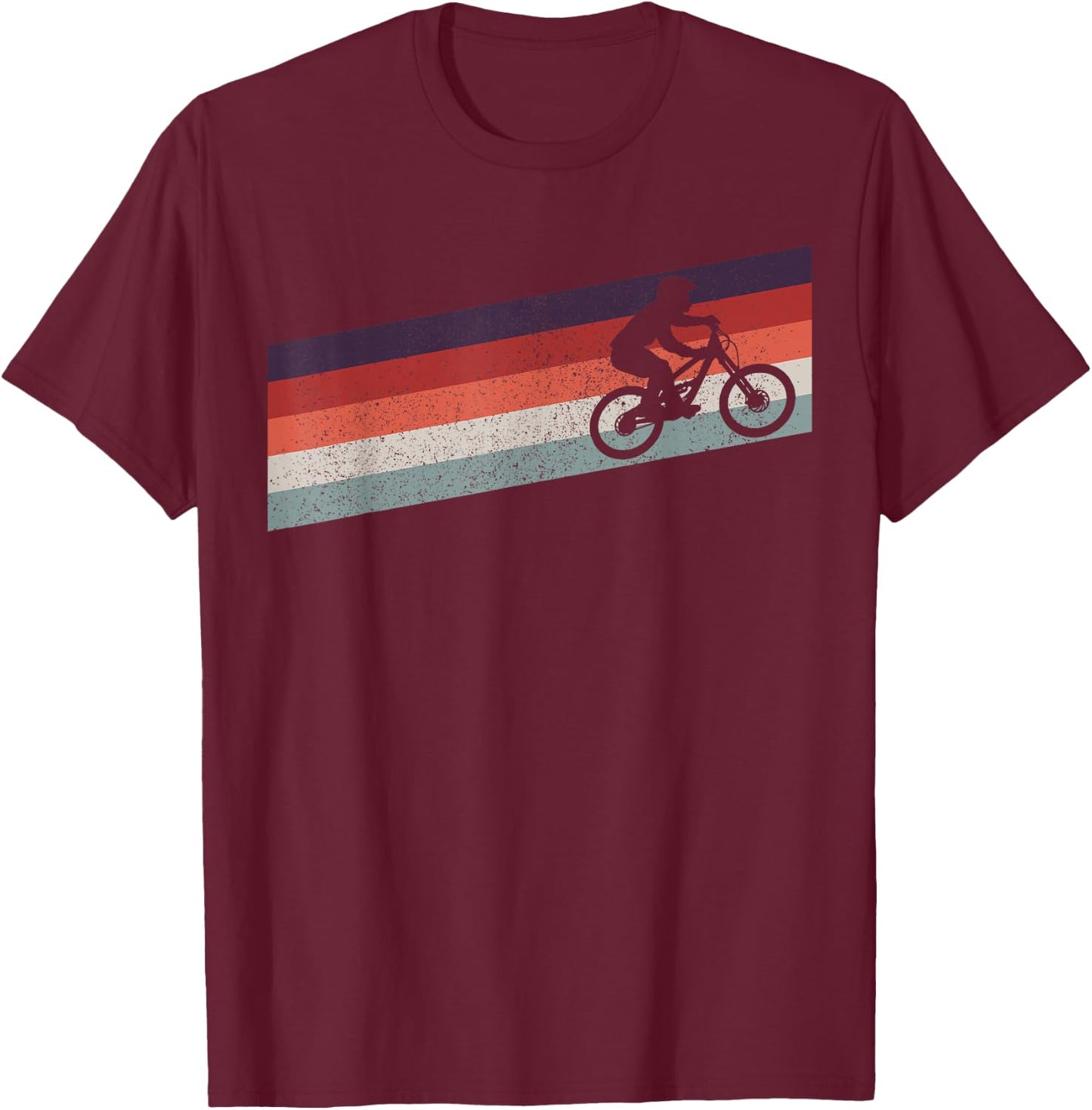 Mountain Bike Vintage MTB Bicycle Downhill Biking Biker Gift T-Shirt - T-Shirt | Maroon