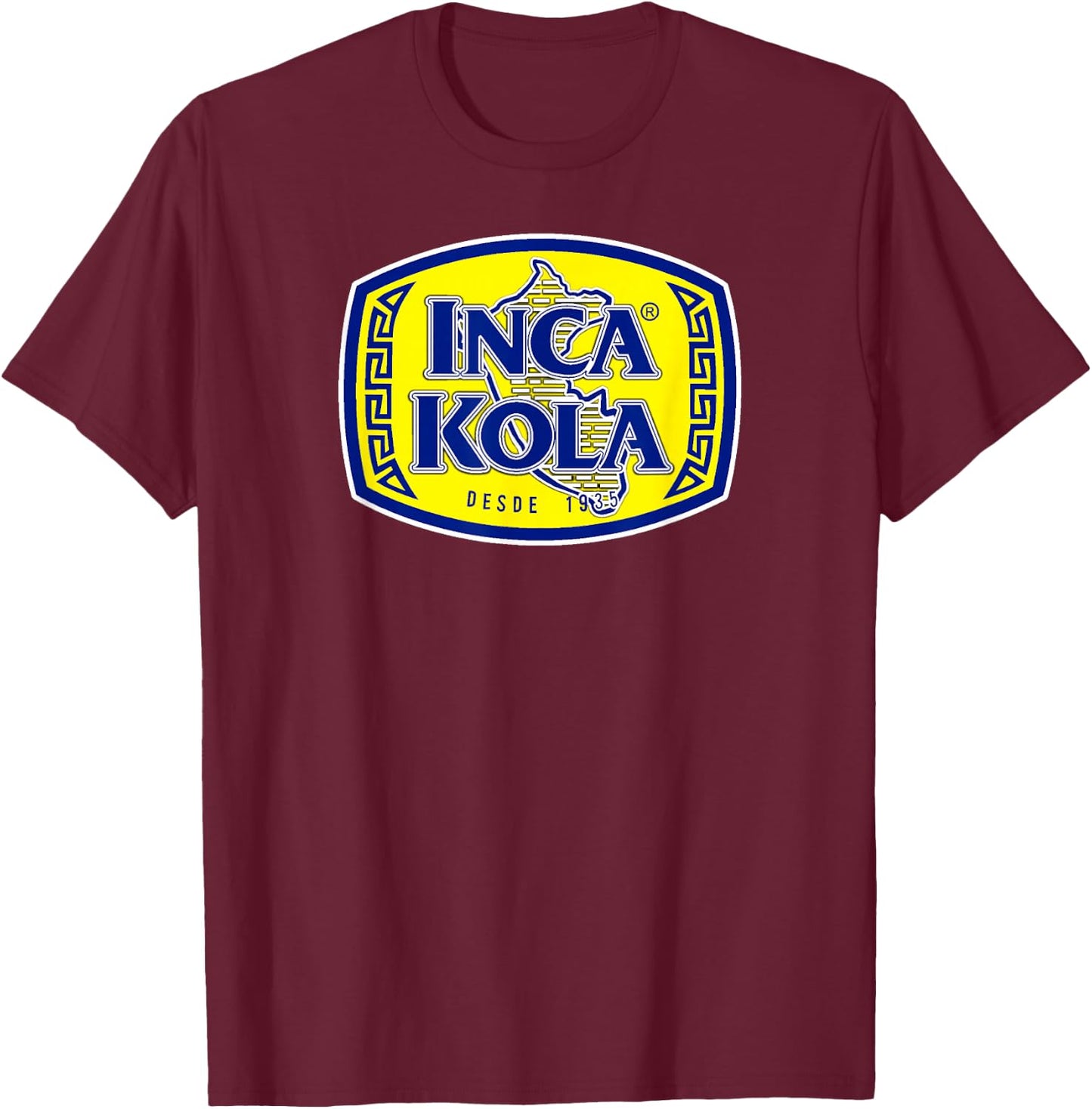 Inca Kola Soda Shirt Golden Kola Bubblegum Cream Soda Peru T-Shirt - T-Shirt | Maroon