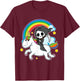 Halloween Unicorn Costume Grim Reaper Riding Unicorn T-Shirt - T-Shirt | Maroon