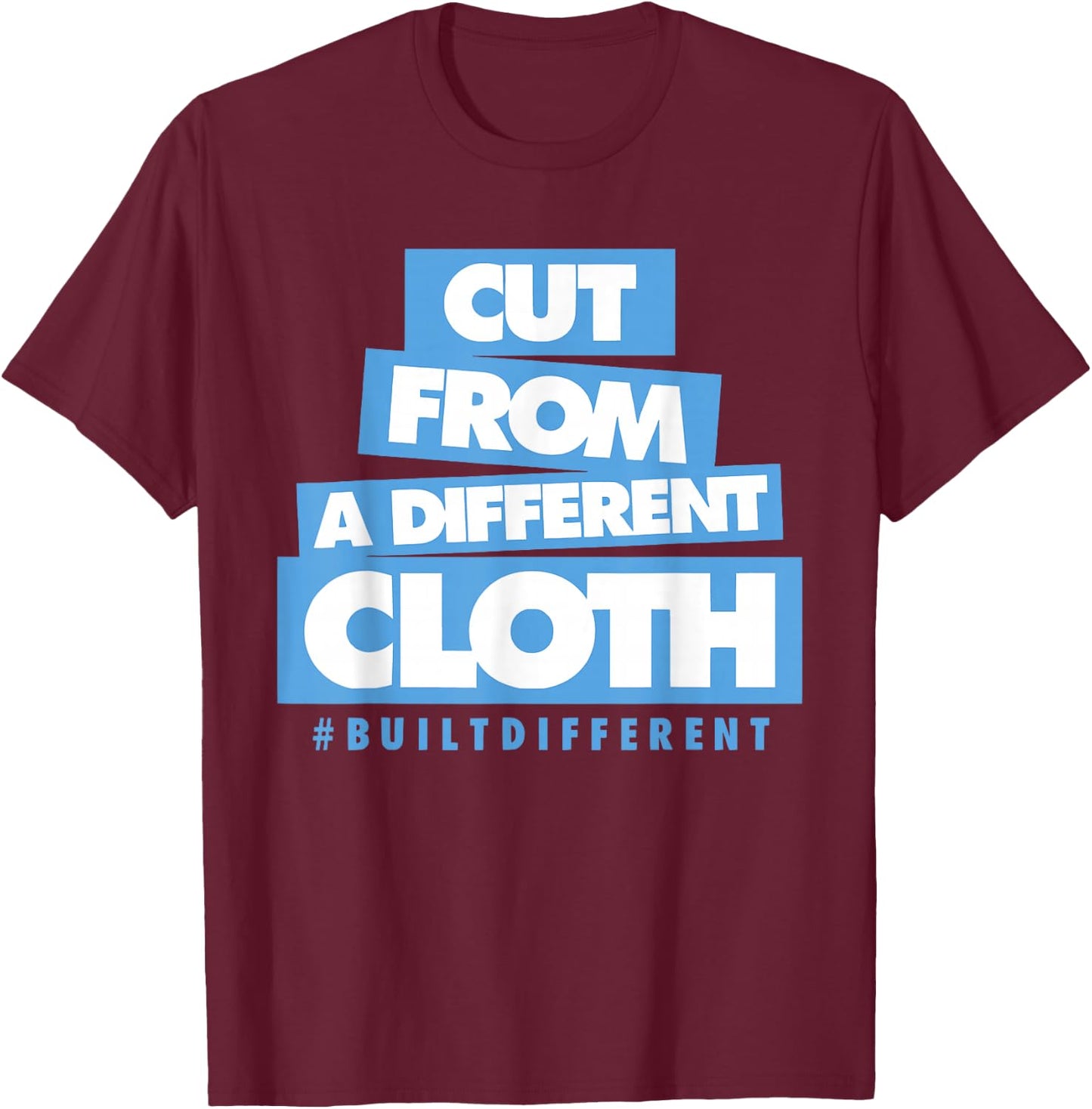 University Blue Black White Match T-Shirt - T-Shirt | Maroon
