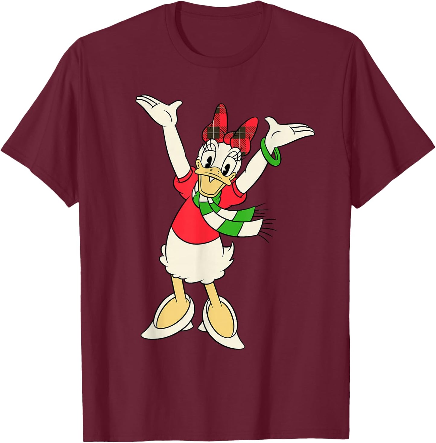 Disney Vintage Daisy Duck Holiday Cheer T-Shirt - T-Shirt | Maroon