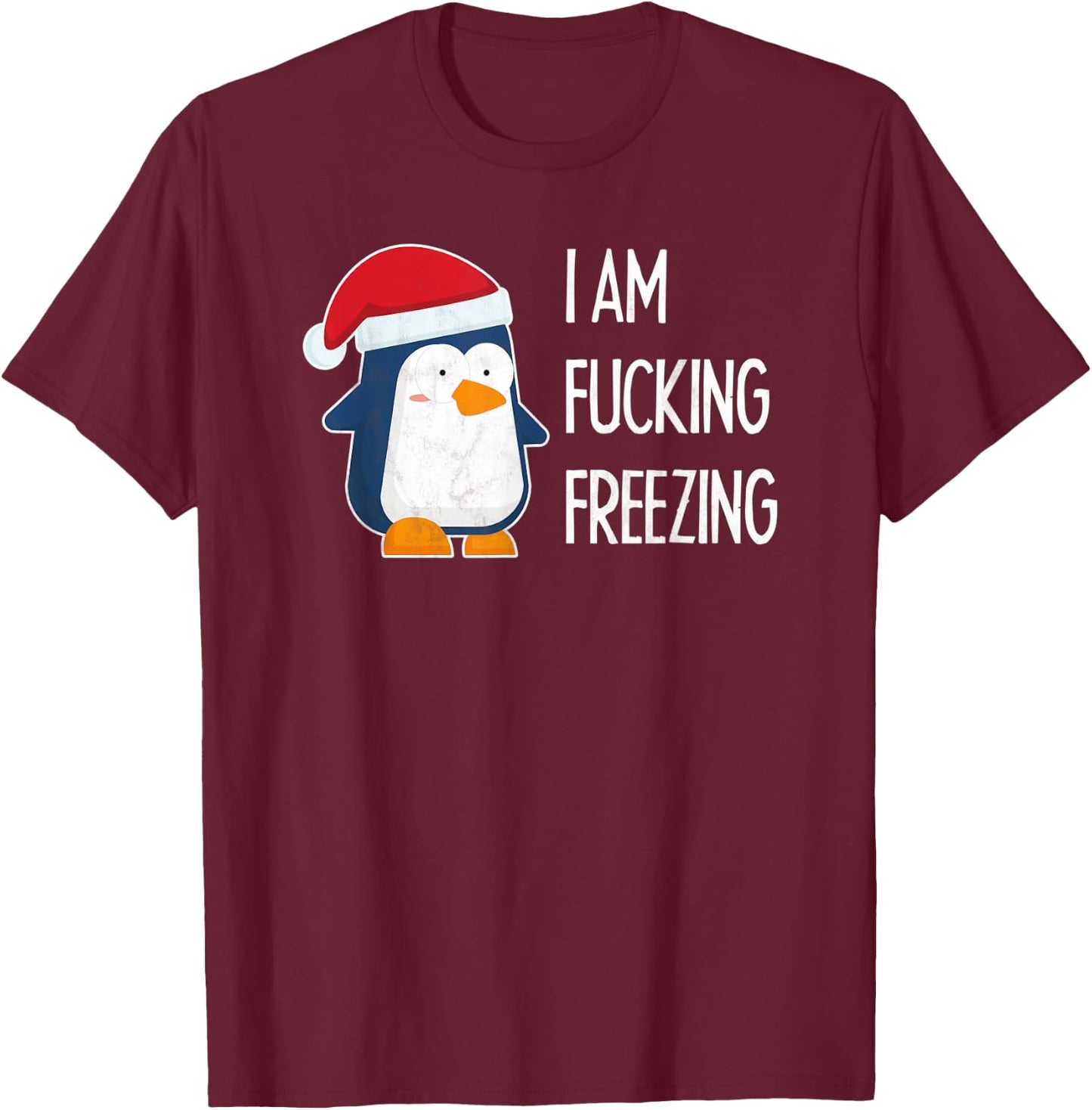 Funny Penguin Gift I Children Women Man Winter T-Shirt - T-Shirt | Maroon