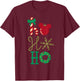 Disney Mickey Icon Ho Ho Ho Holiday Small T-Shirt - T-Shirt | Maroon